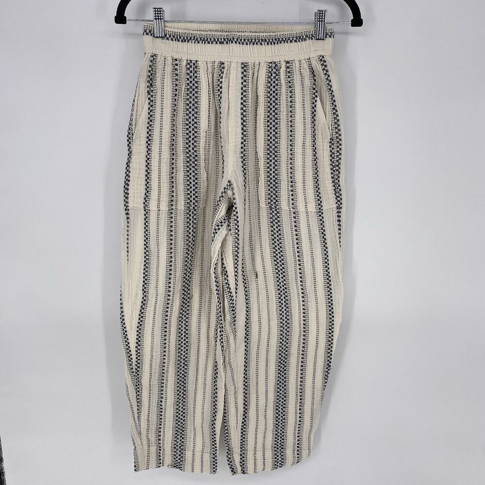 Madewell Lightspun Balloon Pants Stripe Pull On Cotton XXS - Picture 2 of 10